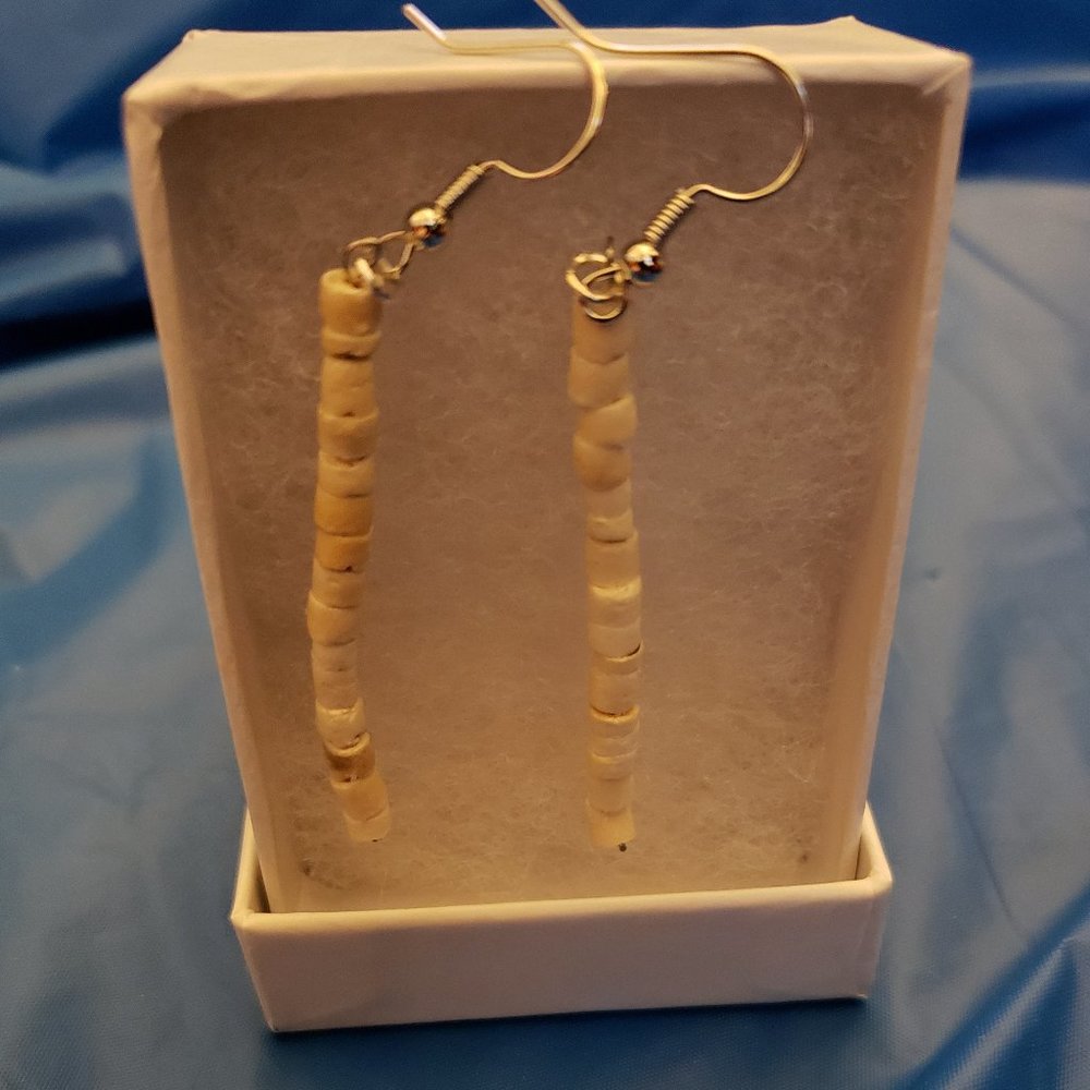 White looped earring
